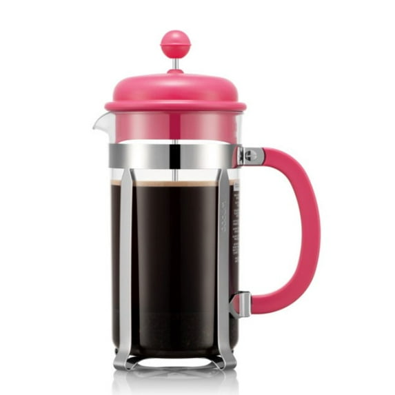 Bodum Caffettiera French Press, BPA Free Plastic Beaker, 34 oz, Bubblegum Pink