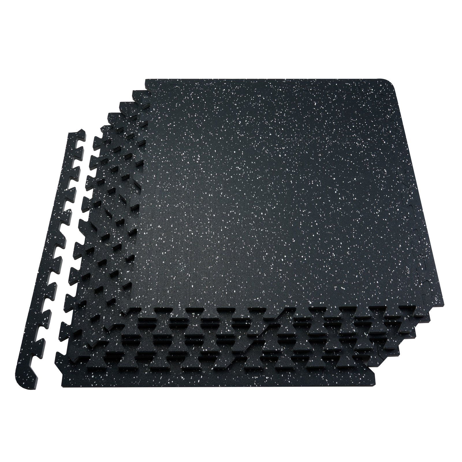CAFORKP 0.56"Thick Gym Floor Mats,25Tiles Rubber Top&EVA Foam,25"x25"Interlocking,100sq.ft