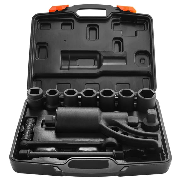 CAFORKP 1 Inch Drive Heavy Duty Torque Multiplier Wrench 1:64 6800N.m Wheel Nut Remover with 8 Sockets Storage Case for Truck RV Trailer