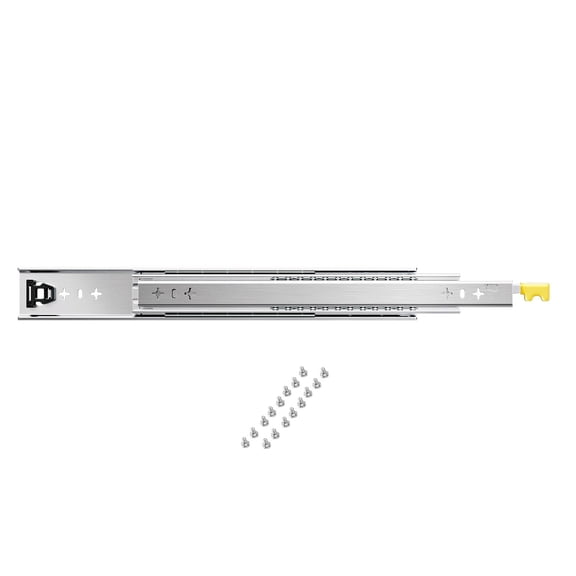 CAFORKP 1 Pair 16 Inch Locking Full Extension Drawer Slides, Heavy‑Duty Side‑Mount Ball Bearing Cabinet Runners, 250 Lbs Load Capacity