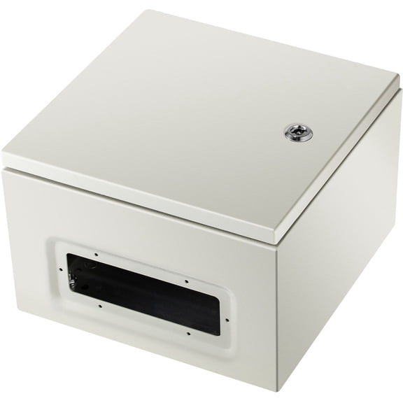CAFORKP 12x12x8in NEMA4X IP66 Waterproof Steel Electrical Enclosure Junction Box with Install Backplate Indoor Outdoor