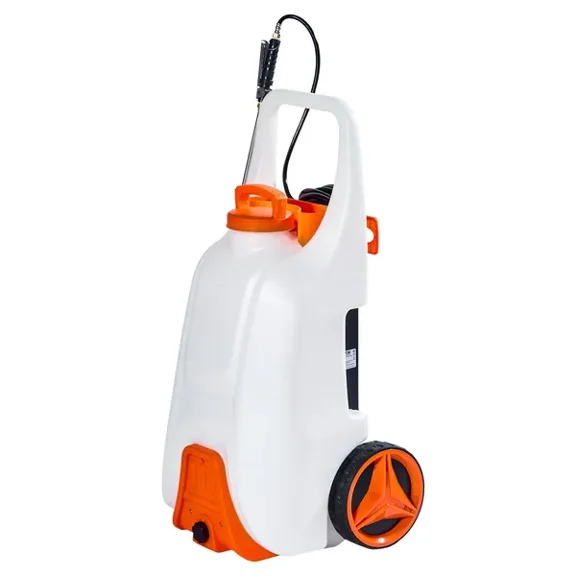 CAFORKP 13.1 Gallon Battery Sprayer with Cart, 0-80 PSI Electric Weed Control on Wheels