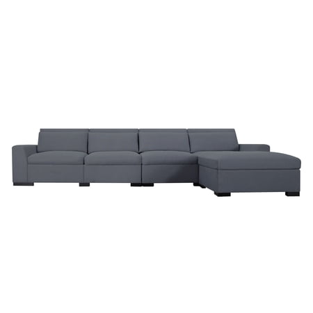 CAFORKP 149” Modular Sectional Sofa with ottoman,Deep Gray