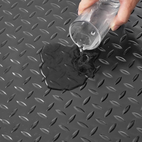 CAFORKP 17x3.6 Ft Garage Floor Mat 2 Rolls PVC Garage Flooring, 2.5mm Thick