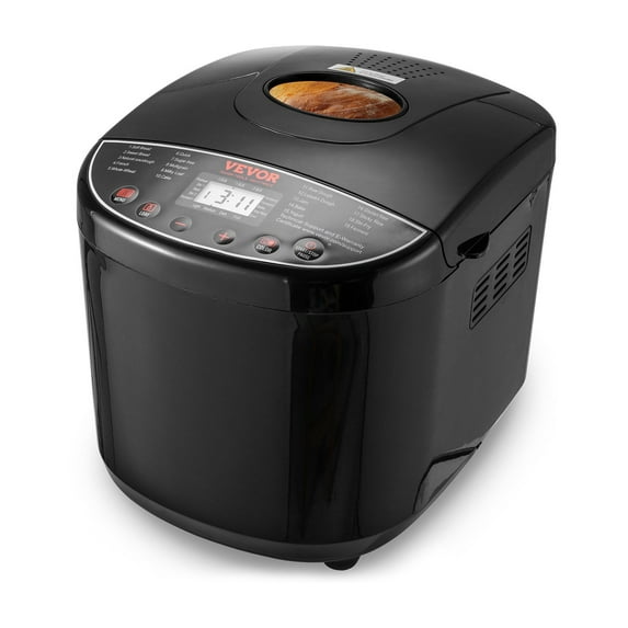 CAFORKP 19-in-1 2LB Bread Maker,Digital Programmable, 3 Crust Colors, Nonstick Ceramic Pan