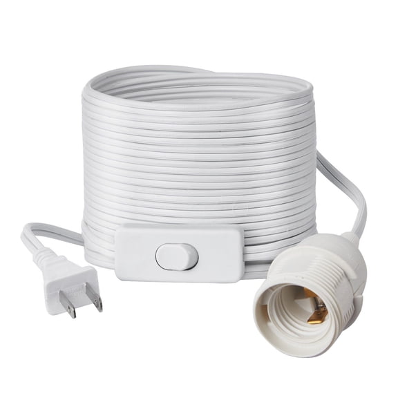 CAFORKP 2 Pack 16ft Hanging Pendant Light Cord Kit with E26 Socket & On/Off Switch - Durable Replacement Cord for Lanterns and Lamps