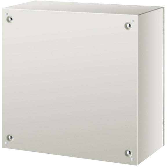 CAFORKP 24x24x12 Inch NEMA 4X Steel Junction Box, IP66 Rated Watertight & Dustproof Electrical Enclosure with Removable Mounting Plate, for Indoor/Outdoor Use