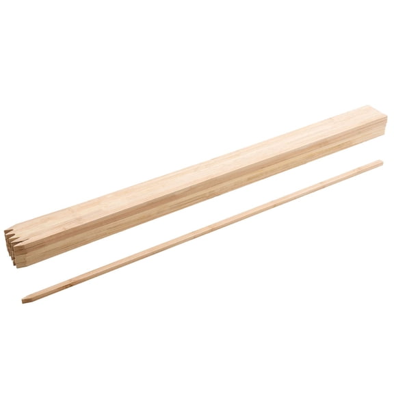 CAFORKP 25Pcs Fir Wood Garden Survey Stakes 480.50.69in Sharp Point Plant Support Sign Post for Backyard Boundary Silt Fence