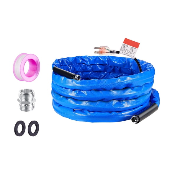 CAFORKP 30FT Corrugated Cover Heated Water Hose -45F Antifreeze RV Water Supply Hose