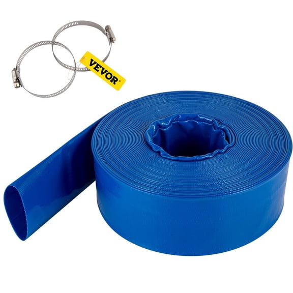 CAFORKP 4" x 105' Heavy Duty PVC Lay Flat Discharge Hose
