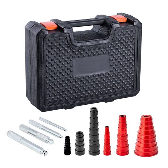 CAFORKP 43 Pcs Bearing Race and Seal Driver Set, Bushing Bearing Installation Removal Tool Kit Aluminum Alloy with Storage Case