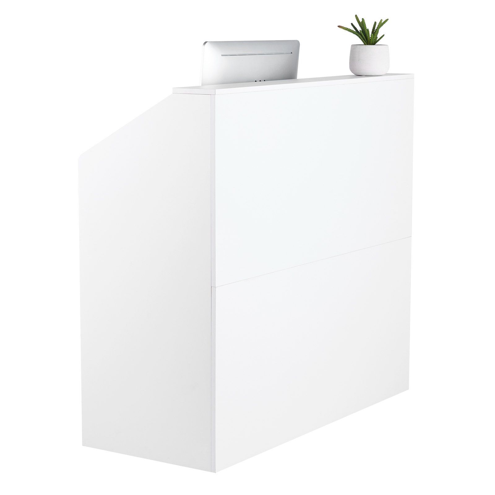 CAFORKP 46 Inch Rectangular Reception Desk - Modern lobby table for ...