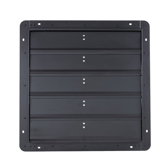 CAFORKP 4800 CFM Wall Mount Attic Ventilation Fan,24" Shutter Exhaust Fan with Variable Speed Control, Low Noise AC Motor, Heavy-Gauge Steel Construction for Shed, Garage, Greenhouse Cooling, Black