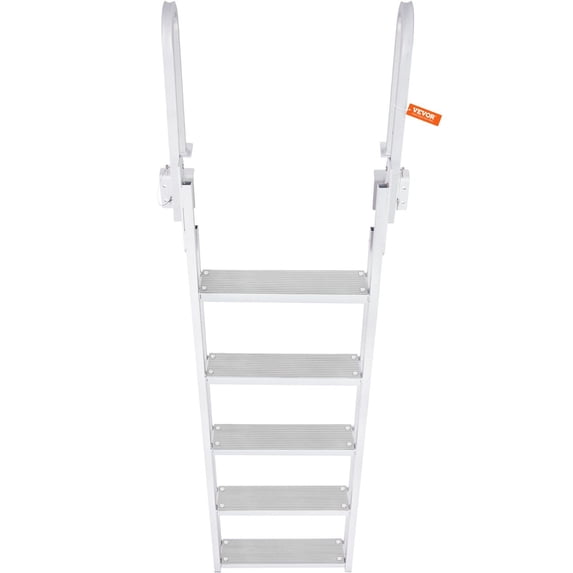 CAFORKP 5-Step Aluminum Pontoon Dock Ladder – 350lbs Capacity