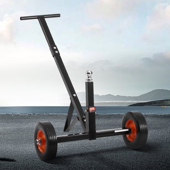CAFORKP 600 lb Capacity Trailer Dolly with Adjustable Height (16.5" & 22"), 1-7/8" Ball, Solid Rubber Tires