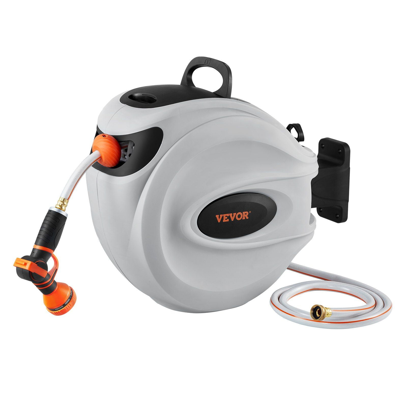 CAFORKP 65ft x 5/8" Wall-Mounted Auto-Rewind Garden Hose Reel