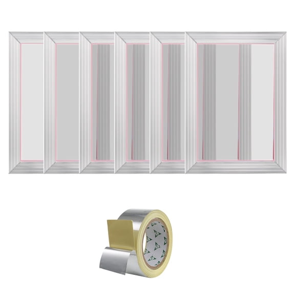 CAFORKP 6Pcs 10x14in 110 Count Aluminum Screen Printing Frames, High Tension Nylon Mesh Silk Screen Frame for Small Pattern DIY Printing