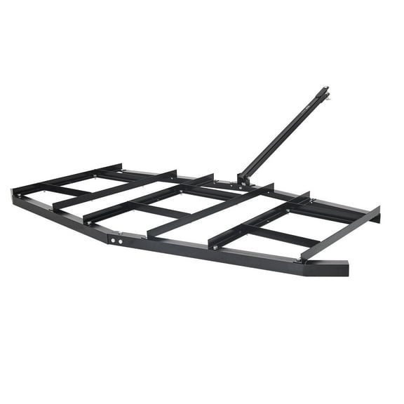 CAFORKP 84"Pin Hitch Drag Harrow-Q235 Steel Tractor Grader for Garden Lawn,Supports 50 lbs