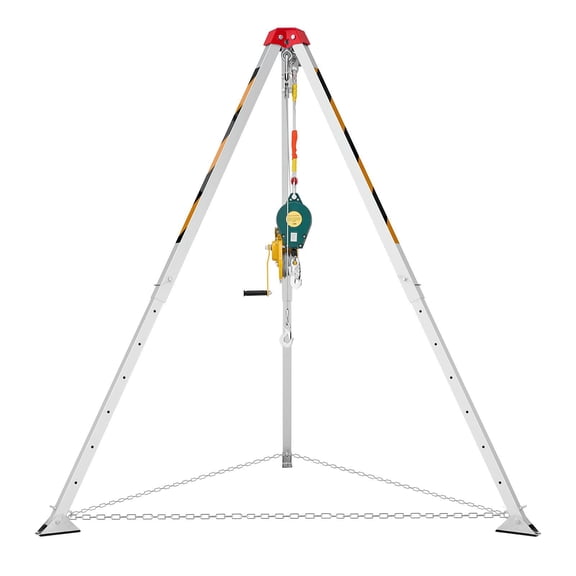 CAFORKP Confined Space Rescue Tripod Kit, Heavy Duty 1200lbs Winch