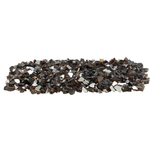CAFORKP Copper Reflective Fire Glass, 1/2-Inch Fire Pit Crystals - 10 LB Bag for Indoor/Outdoor Fireplace & Fire Table