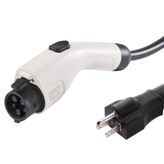 CAFORKP Dual-Voltage EV Home Charging Station, 16 Amp 120V/240V Portable Charger with 28-Foot J1772 Cable, NEMA 6-20P & 5-15 Adapter Included