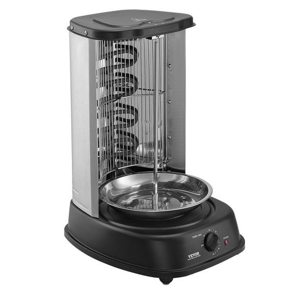 CAFORKP Electric Stainless Steel Shawarma Grill Machine – Vertical Chicken Doner Kebab Cooker