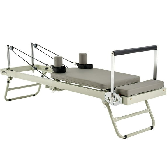 CAFORKP Foldable Pilates Reformer for Home Gym - Dual Resistance (Spring & Cord) Pilates Machine, Professional Pilates Reformer Set, Holds Up to 400 LBS, Suitable for Beginners to Advanced Users