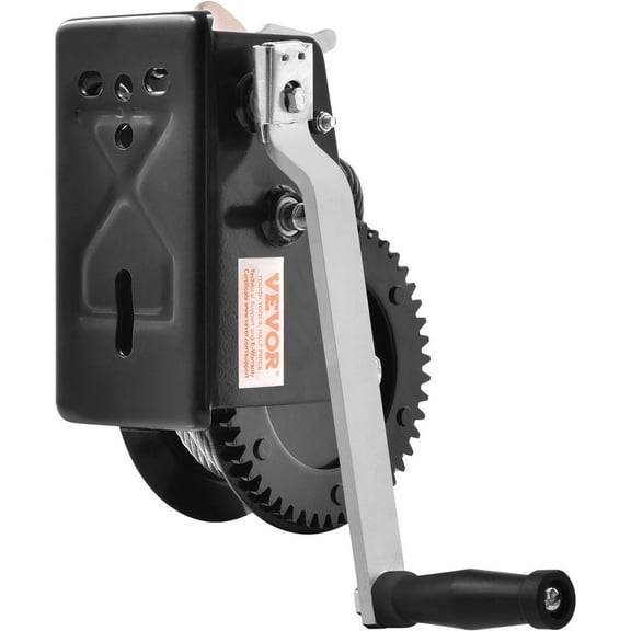 CAFORKP Hand Winch, 3500 lbs Pulling Capacity, with 33 ft Steel Cable & Two-Way Ratchet