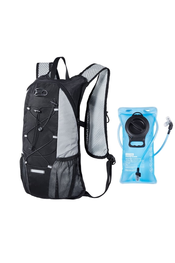Hydration Backpack with 2L TPU Water Bladder, Hydration Pack Backpack, Lightweight Hiking Water Backpack for Men Women, Hydro Water Daypack for Hiking, Running, Cycling, Camping & Rave