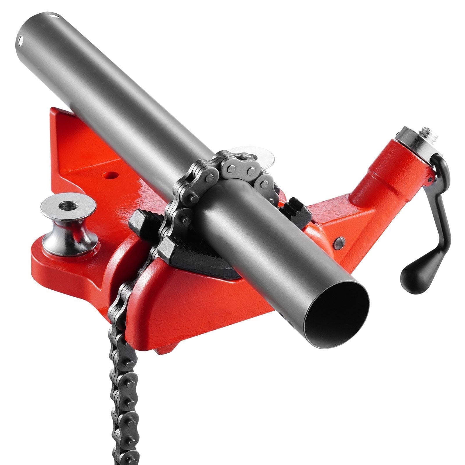 CAFORKP Industrial Pipe Chain Vise, Cast Iron Base, 34.6 Inch Rugged ...