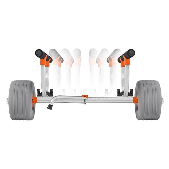 CAFORKP Kayak Cart with 12" Inflatable Tires,350 lbs Capacity, Includes 2 Straps,Folds in Seconds