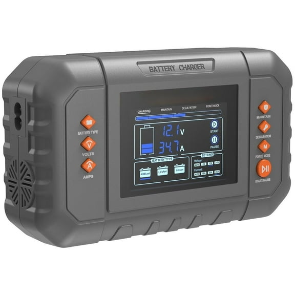 CAFORKP Multi-Mode 35A Battery Charger, for Lithium/AGM/Gel/SLA, LCD Trickle Charger