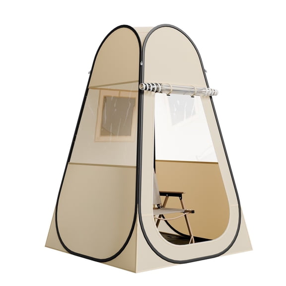 CAFORKP Pop-Up Sports Tent 47x47 Inch Clear Bubble Shelter with Waterproof Cover & Floor Mat - Personal Outdoor Pod for Camping, Fishing, Cheering & Backyard Events
