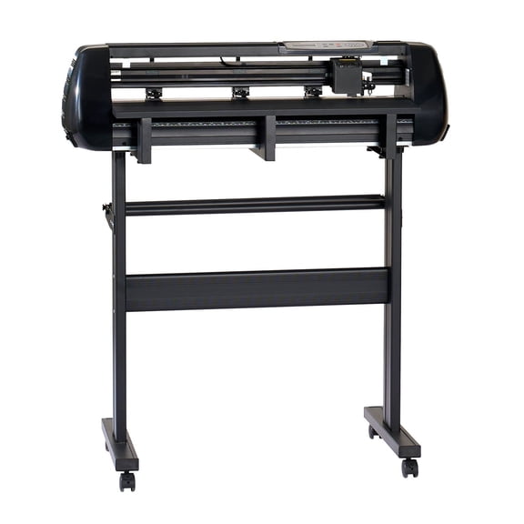 CAFORKP Professional 28" Vinyl Plotter Cutter Dual Blades, Adjustable Force & Speed, LED Screen, Includes Signmaster Software for Windows and macOS
