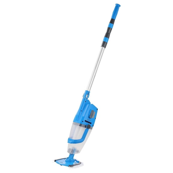 CAFORKP Rechargeable 26 GPM Pool Cleaner, Includes Extension Pole, Max 1 Hour Runtime