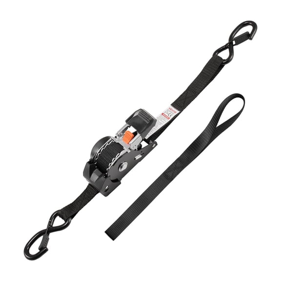 CAFORKP Retractable Ratchet Straps 1"x6' Tie Down with S Hooks 1200LBS Break Strength