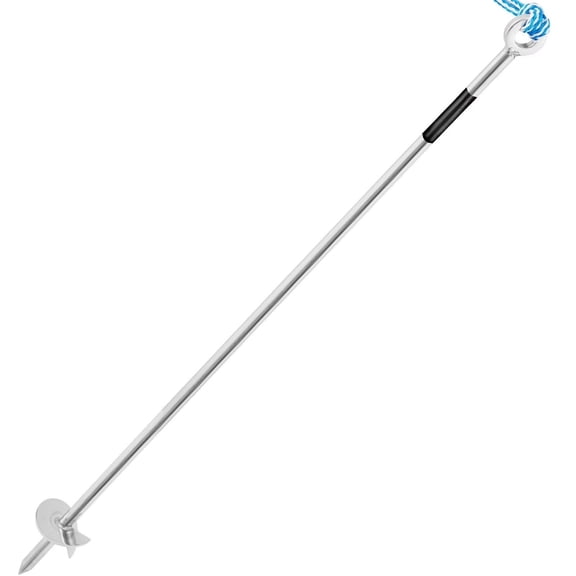 CAFORKP Screw Anchor for Sand 36", 316 Stainless Steel with Bungee Line & Carry Bag