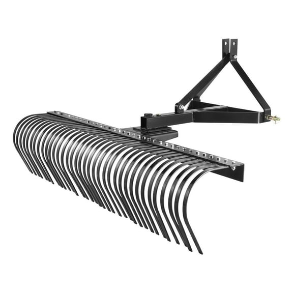 CAFORKP Tow Behind Dethatcher 72", 36 Steel Tines & 3-Point Hitch for Tractors, Farms & Lawns