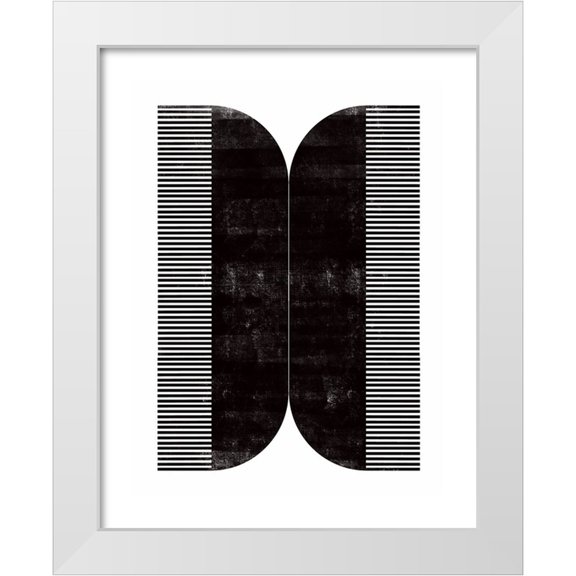 CAG 12x14 White Modern Wood Framed Museum Art Print Titled - Comb - II