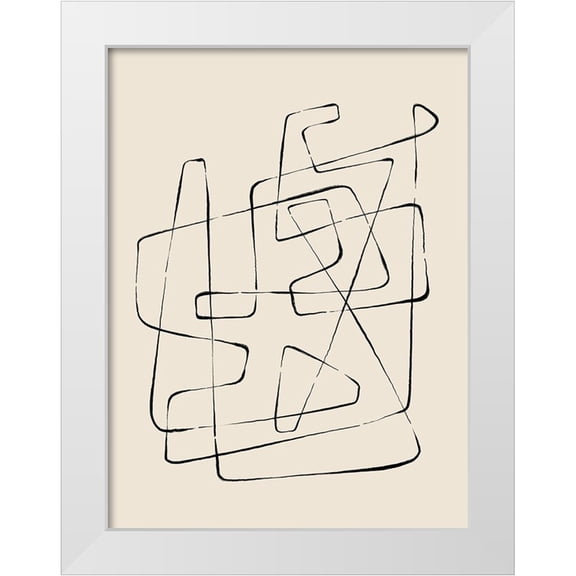 CAG 12x14 White Modern Wood Framed Museum Art Print Titled - Heading Nowhere