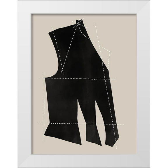 CAG 12x14 White Modern Wood Framed Museum Art Print Titled - Stitch I