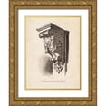 thumbnail image 1 of CAG 19x24 Gold Ornate Wood Framed with Double Matting Museum Art Print Titled - Architectural Ornament - IV, 1 of 4