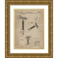 thumbnail image 1 of CAG 25x32 Gold Ornate Wood Framed with Double Matting Museum Art Print Titled - Patent Document of a Razor, 1 of 4