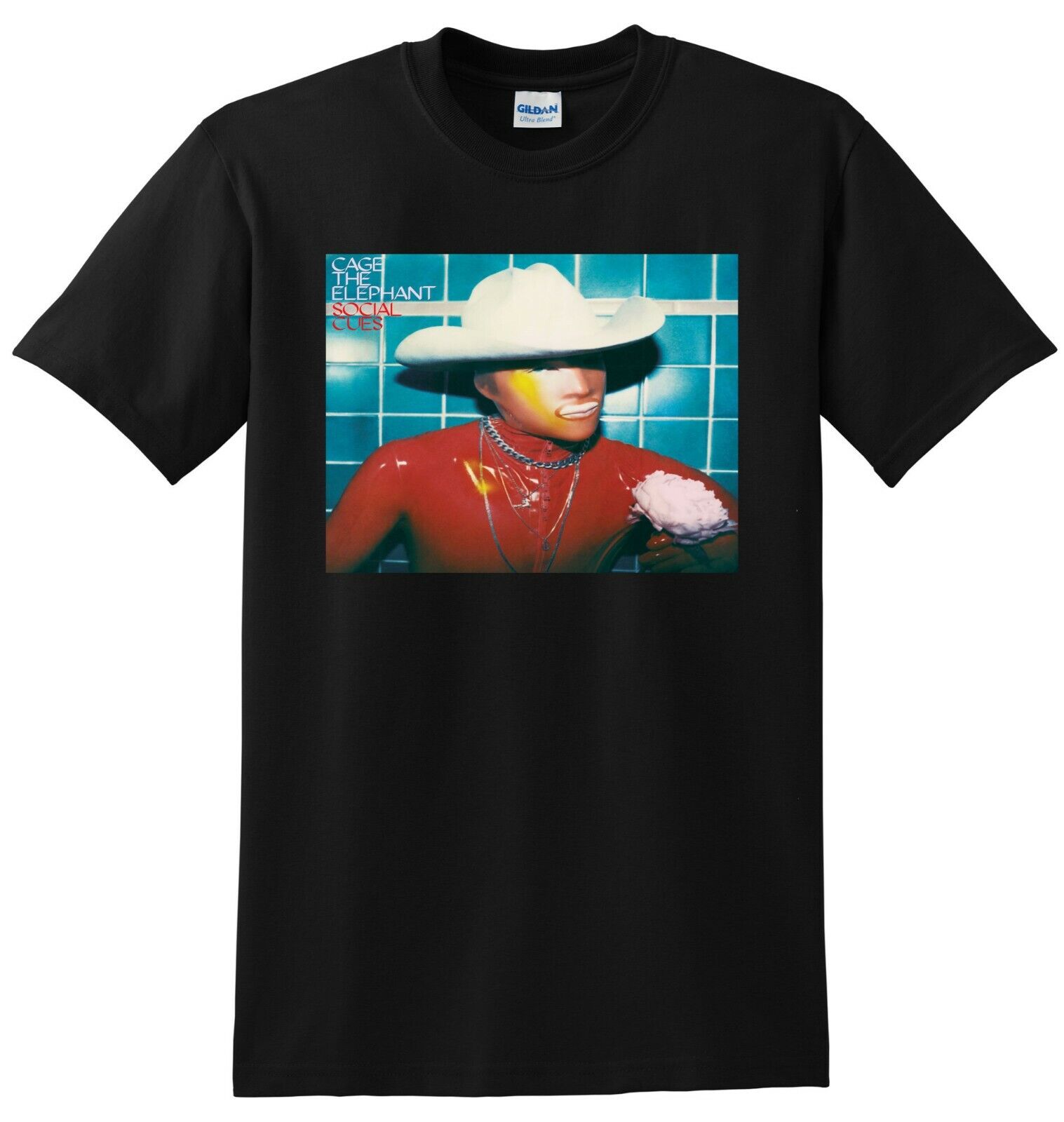 CAGE THE ELEPHANT T SHIRT social cues vinyl cd cover SMALL MEDIUM LARGE