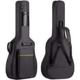 thumbnail image 1 of CAHAYA 41 Inch Acoustic Guitar Bag 0.35 Inch Thick Padding Waterproof Dual Adjustable Shoulder Strap Guitar Case Gig Bag with Back Hanger Loop, Black, 1 of 7