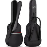 CAHAYA Guitar Bag Acoustic Guitar Case Cover Gig Bag for Acoustic Classical Guitars Black, 41 Inch, Red, Yellow and Blue
