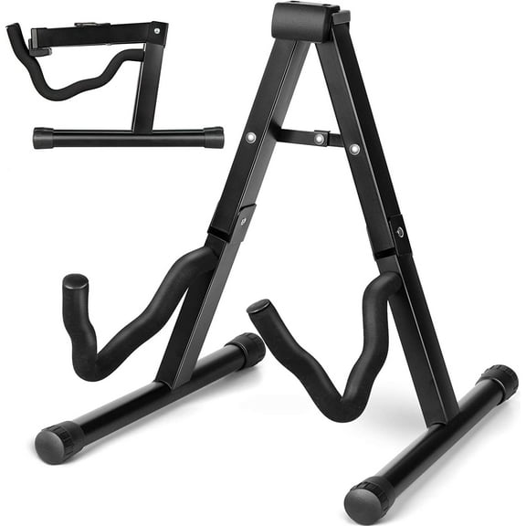 CAHAYA Guitar Stand Universal Folding A-Frame Floor Metal for Acoustic Classical Electric Bass Guitars Banjo Ukulele Portable CY0251