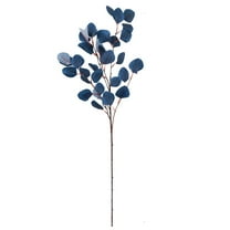 CAHQHLI Eucalyptus Stems Fake Eucalyptus Leaves 34” Long Silver Leaves 1 Pcs Silk Eucalyptus Stems for DIY Bouquet Arrangements Centerpieces Shower Decorations-Artificial Eucalyptus Spray,Blue