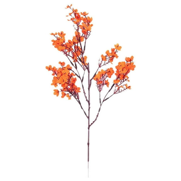CAHQHLI Fake Fall Flowers Thanksgiving Table Decor, 1Pcs Fall Orange Faux Artificial Flowers for Decorations, Artificial Flowers Bulk for Thanksgiving Fall Decor Floral Arrangement,Orange