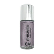 CAI Beauty NYC Platinum Glitter | Roll On Shimmer for Body, Face and Hair | Easy to Apply, Easy to Remove | Holographic Cosmetic Grade Glamour
